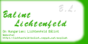 balint lichtenfeld business card